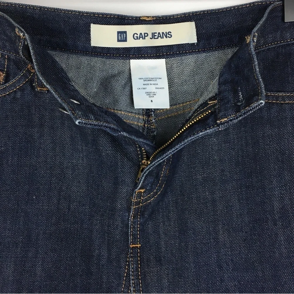 GAP Vintage Y2K Denim Jean Skirt Flare Western Rodeo Cowgirl 100% Cotton Size 6